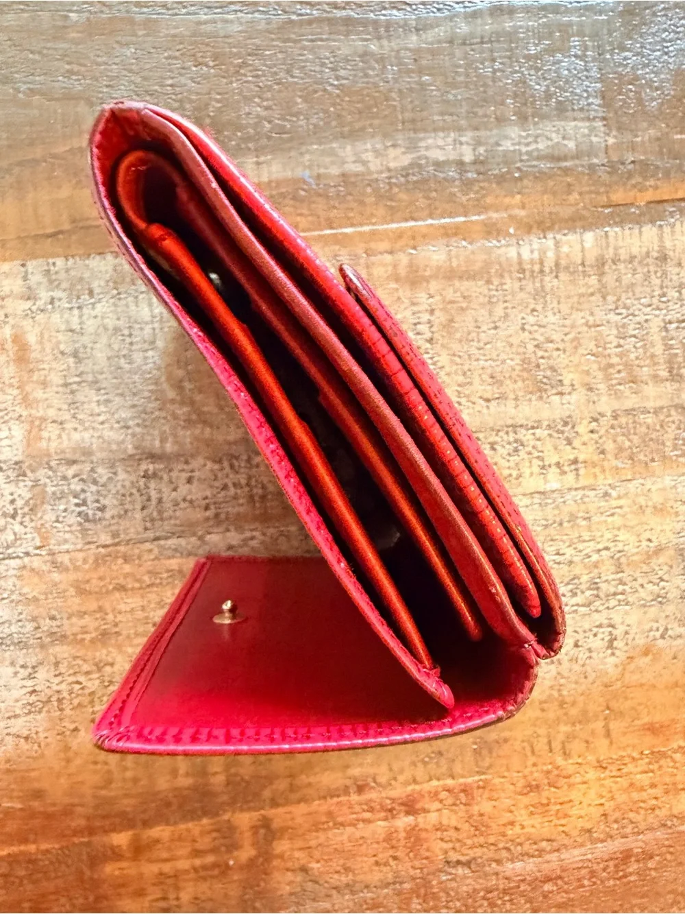 Louis Vuitton Red Epi Leather Bifold Wallet
